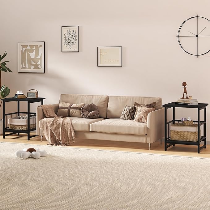 18" Square End Table, Modern Nightstand Side Table, Nightstand - Image 8