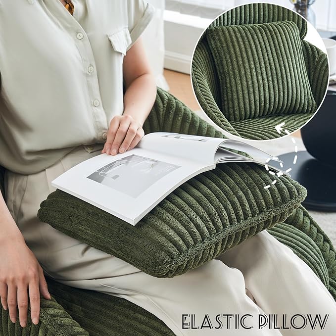 Furniliving Upholstered Swivel Accent Chair - Image 7