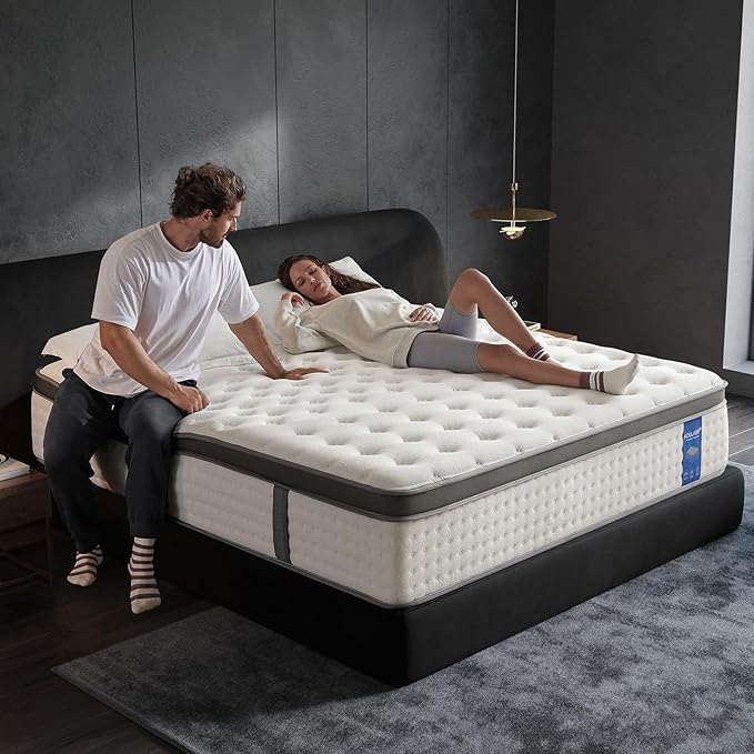 King Mattress, 14 Inch King Size Mattresses in a Box, Memory Foam Hybrid by KOULABRzMattress