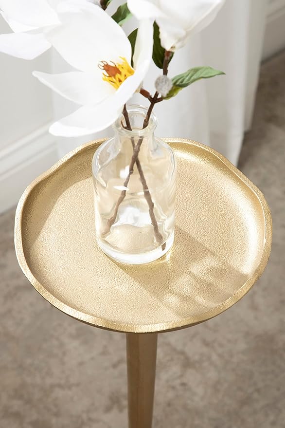 Kate and Laurel Alessia Modern Decorative Metal Drink Table; 8 x 8 x 22; Gold; - Image 5