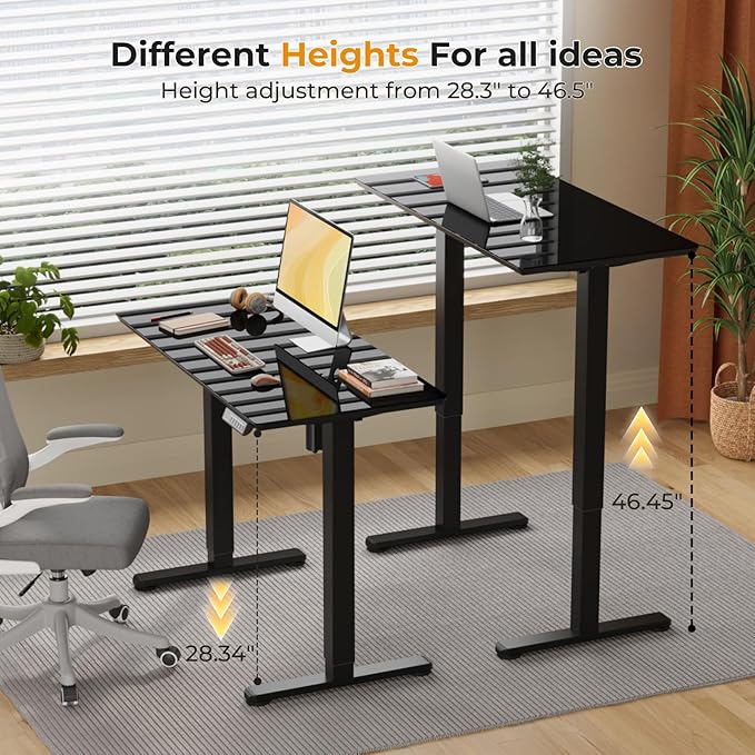 JOY worker Small Electric Standing Desk, Sit to Stand Desk Workstation - Image 3