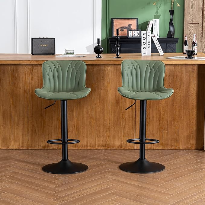 YOUNIKE Bar Stools Set of 2 Modern Swivel Counter Height Bar Chair by YOUNIKE