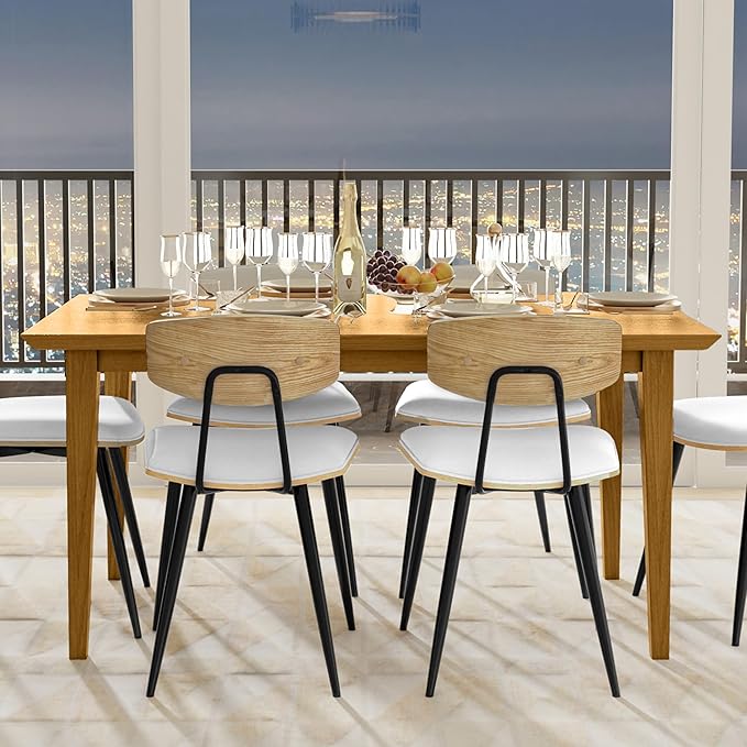 SIMPLIHOME Colby Dining Table, Solid Wood Oak Veneer in Oak, 60 x 36 inches - Image 2
