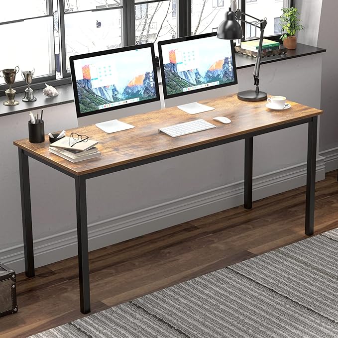 DlandHome 63 inch Computer Desk Home Office Table Writing Desk Study Table - Image 2