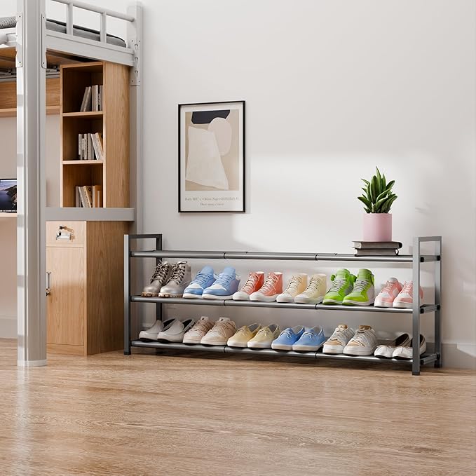 Bumusty 3-Tier Long Expandable Shoe Rack - Image 7