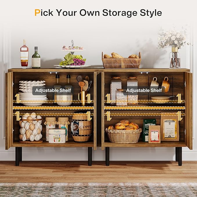 Tribesigns Set of 2 Sideboard Buffet - Image 4