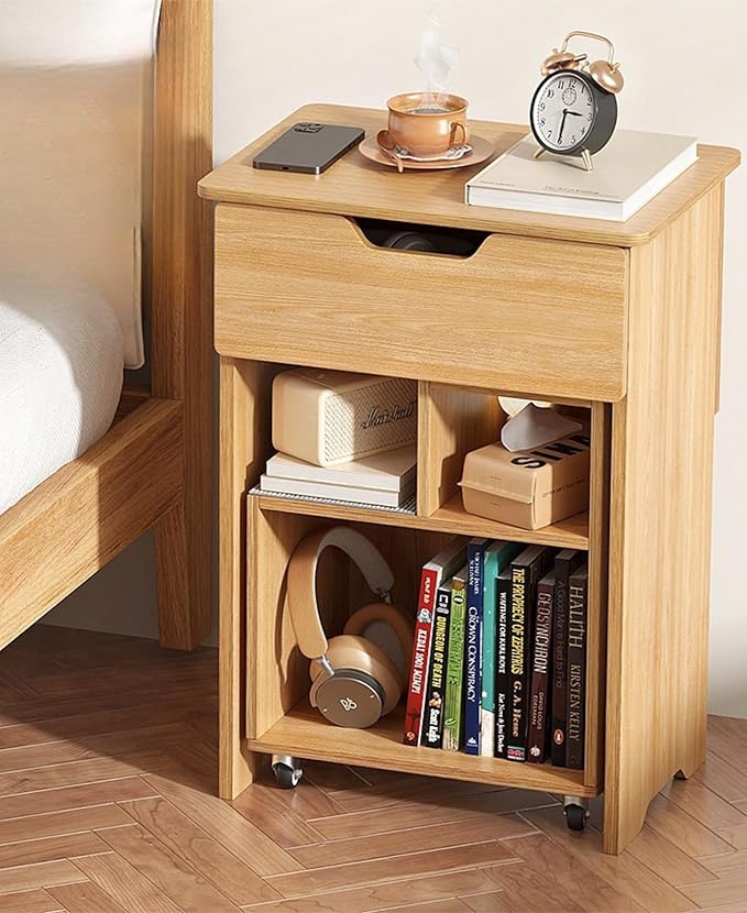 End Table Small Night Stand for Small Spaces Narrow Side Tables Bedside Table - Image 7