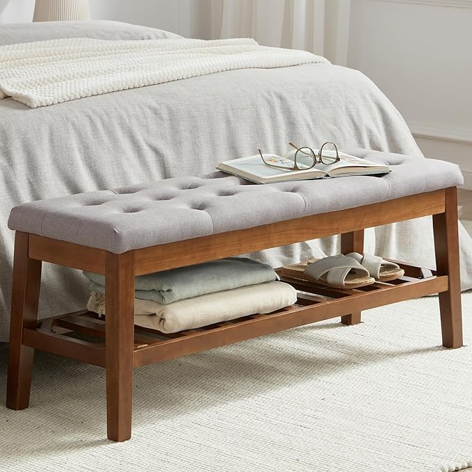 Upholstered Shoe Bench Entryway Bench - Image 3