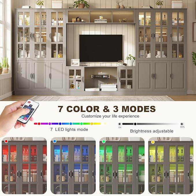 4-Piece Wall Unit TV Stand - Image 3