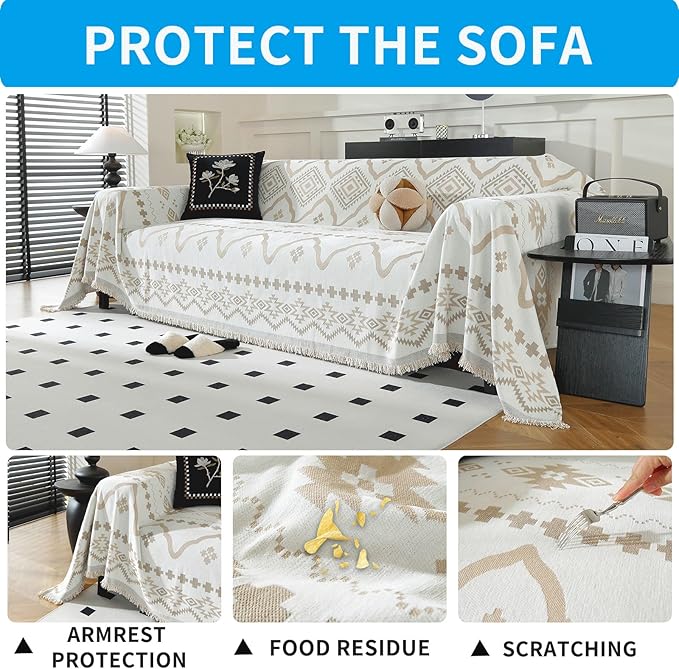 LUFEIJIASHI Boho Couch Covers for Sofa Non Slip Sofa Covers Washable Couch - Image 3