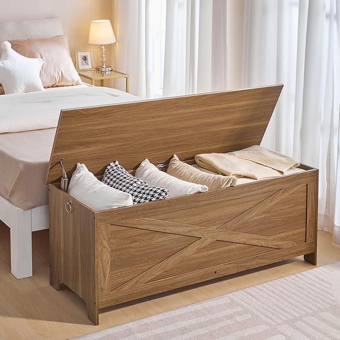 47.2" Toy Chest, Sturdy Entryway Storage Chest - Image 5