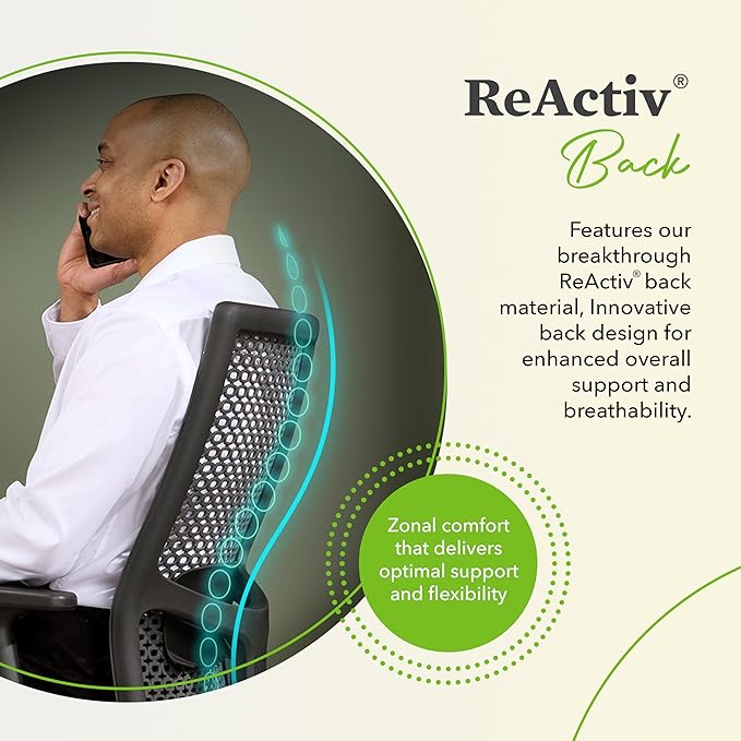 HON Ignition 2.0 ReActiv Ergonomic Office Chair, Synchro-Tilt Recline, - Image 5