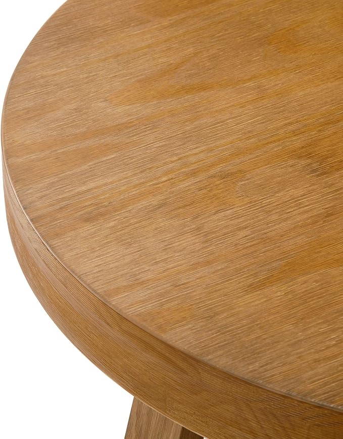 Plank+Beam Classic Round Coffee Table, 30 Inch Farmhouse Coffee Table, Rustic - Image 6