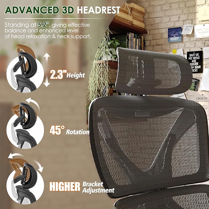 GABRYLLY Ergonomic Office Chair, Big and Tall Mesh Chair - Image 4