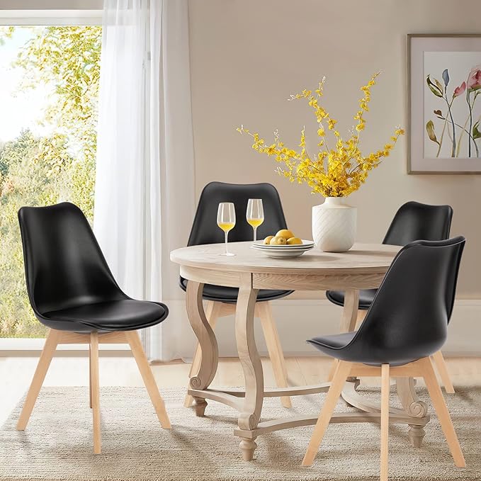 OLIXIS Dining Chairs Set of 4 Mid-Century Modern Dinning Chairs, Living Room - Image 2