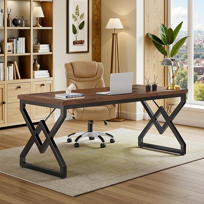 Tribesigns 63-inch Executive Desk, Large Office Computer Desk - Image 8