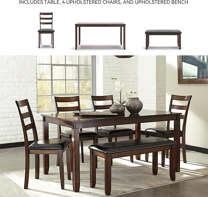 Signature Design by Ashley Coviar 6 Piece Dining Set, Includes Table, 4 Chairs - Image 5