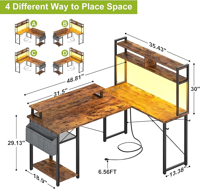 Small L Shaped Gaming Desk - Image 2