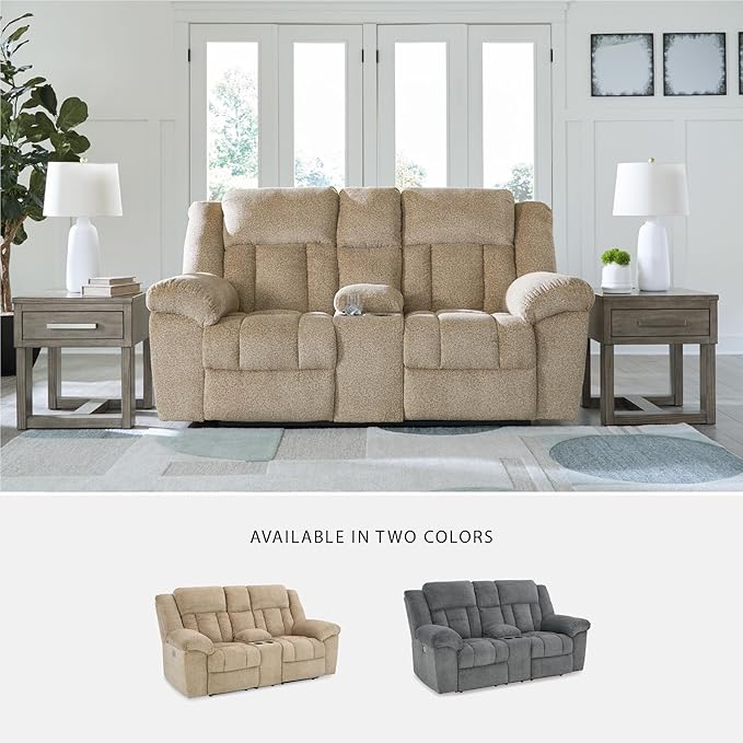 Signature Design by Ashley Tip-Off Classic Wall Hugger Power Reclining Loveseat - Image 7