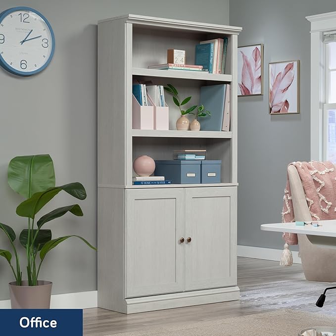 Sauder Miscellaneous Storage Library, Glacier Oak Finish - Image 5