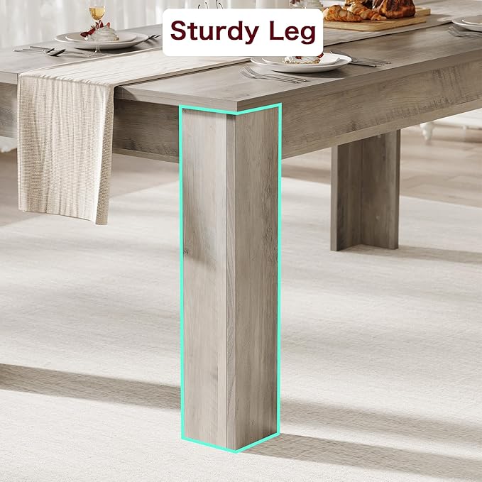 Dining Table for 4-6, Rectangular Dining Room Dinner Table - Image 5