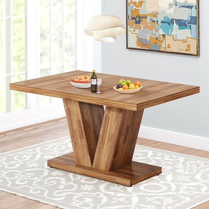 NicBex 47" Dining Table for 4 People, Farmhouse Dinner Table Small Dining Room - Image 7