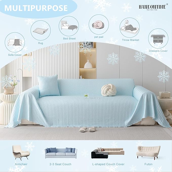 HANDONTIME Cooling Dog Couch Cover Ice Silk Washable & Breathable Pet Sofa - Image 4
