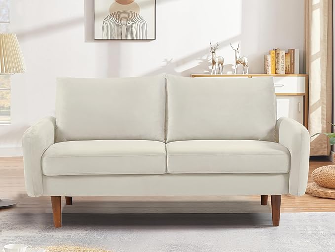 Container Furniture Direct Kent Velvet Loveseat Sofa by ContainerDirect