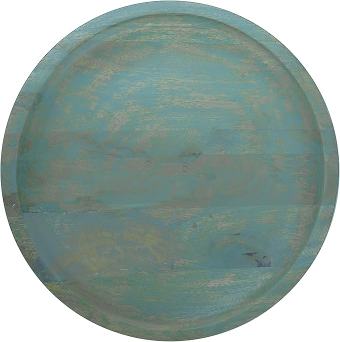 SIMPLIHOME Haynes 16-inch Wide Solid Mango End Table in Teal Wash, Handcrafted - Image 4