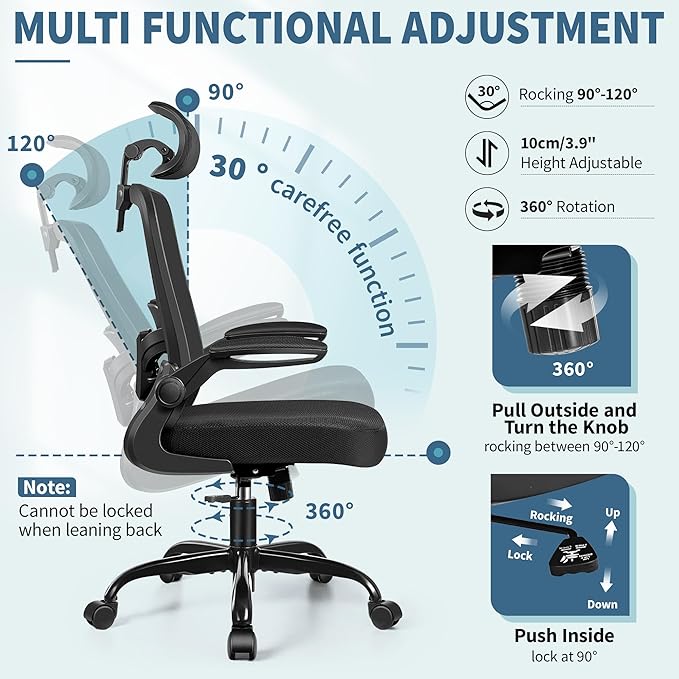 FelixKing Ergonomic Office Chair, Headrest Desk Chair - Image 9