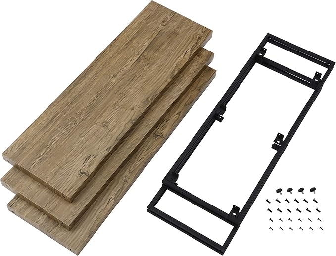 3 Tier Bookshelf Rustic Industrial Bookcase - Image 6