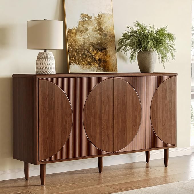 LITTLE TREE 59-Inch Buffet Cabinet Sideboard - Image 4