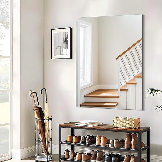 Frameless Mirror, 30x40 Inch Rectangle Bathroom Mirrors - Image 5