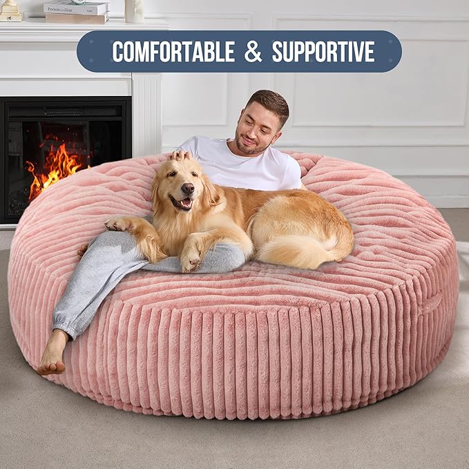 Hobestluk 6ft Bean Bag Chairs for Adults Large Beanbag Chair - Image 3