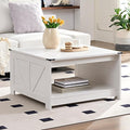 Farmhouse Coffee Table for Living Room, Wood Square Coffee Tables, 31.5" W x by Unknown