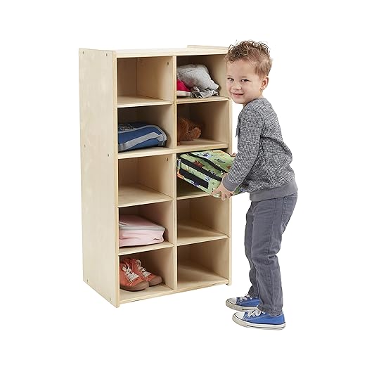 ECR4Kids Streamline 10 Cubby Tray Storage Cabinet, Classroom Furniture - Image 12