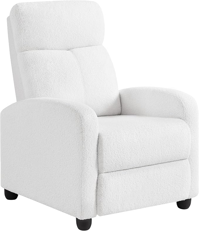 Yaheetech Boucle Recliner Chair Single Sofa Home Theater Seating Adjustable by Yaheetech