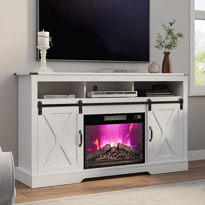 RoyalCraft Farmhouse Fireplace TV Stand by Bringyoubetterlife
