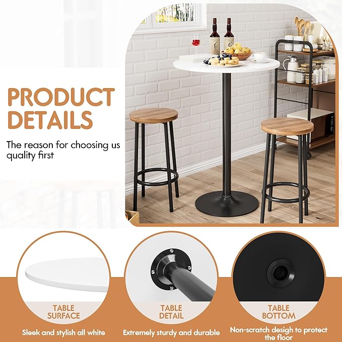 Shahoo Round Bar Table, Cocktail Tables - Image 6