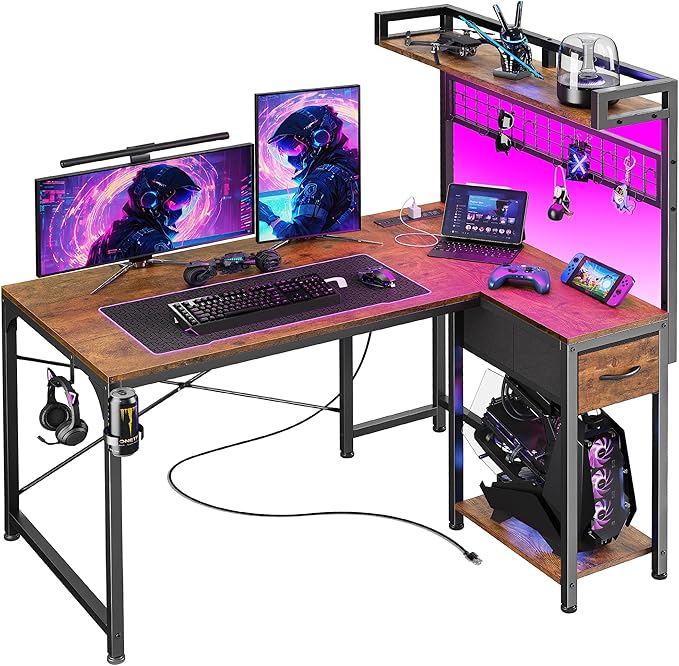 PRAISUN L Shaped Gaming Desk by PRAISUN