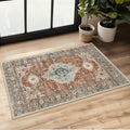 Lahome Oriental Small Rugs for Entryway, 2x3 Rug Non Slip Washable Door Mat by Lahome