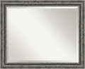 Amanti Art Bathroom Mirror for Over Sink, 27x33 Filigree Matte Black Rectangle by AmantiArt