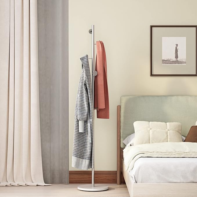 Silver Coat Racks, Metal Coat Rack Freestanding - Image 6