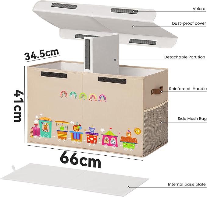 80L Large Toy Storage Box with Lid, Large Toy Box Chest - Image 3