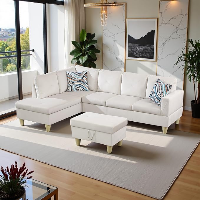 97" Oversized Sectional Couch, L Shaped Couch by LynginsCreativeLife