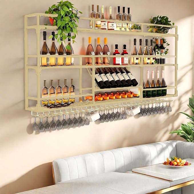 Metal Wall-Mounted Wine Rack - Image 7