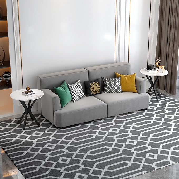 Round Side Table Set of 2, Modern Stylish End Tables - Image 4