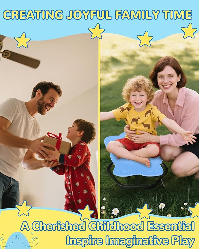 21" L × 19" W Spinning Chair for Autistic Kids, Sensory Toys for Kids - Image 8