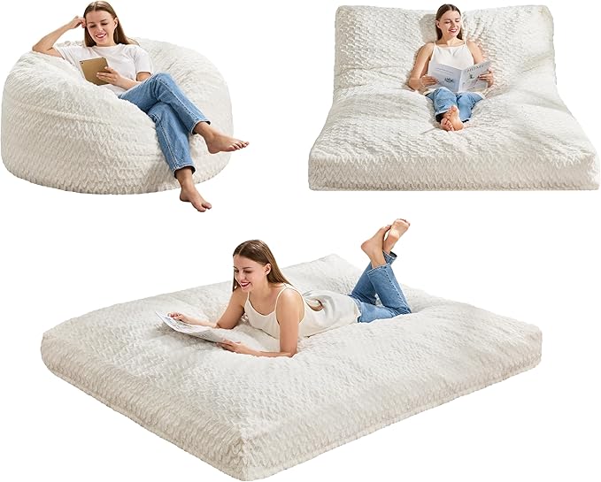 Hobestluk Bean Bag Chair Convertible Beanbag Chairs by YourHomeDeservesMore