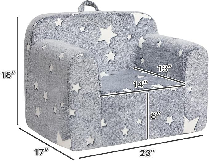 ALIMORDEN Kids Ultra-Soft Snuggle Foam Filled Chair, Single Cuddly Sherpa - Image 3